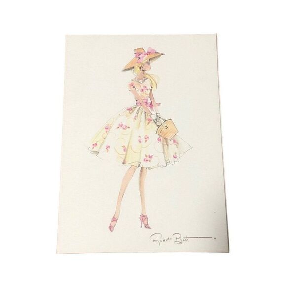 Barbie Garden Party by Robert Best Card GraphiqueDeFrance Set of 9 VTG - Picture 2 of 3